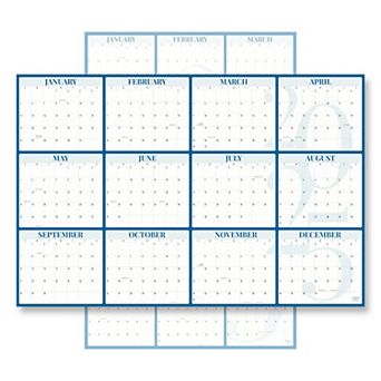Rileys & Co 2025 Large Annual Erasable Laminated Wall Calendar, Jan 2025 - Dec 2025 - 24 X 36 Inch