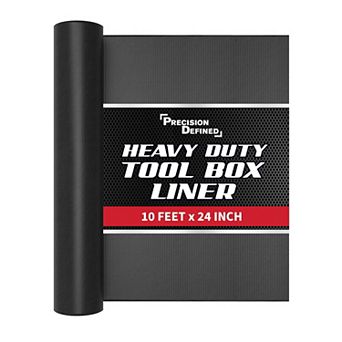 Precision Defined Professional Grade Tool Box Liner, Shelf Liner Non Slip Mat (Black)