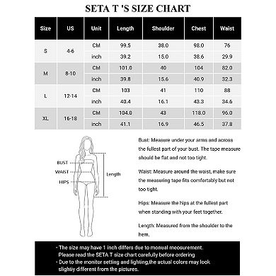 Women's Long Sleeve V Neck Dress High Waist Layered Swing Casual Dresses With Pockets