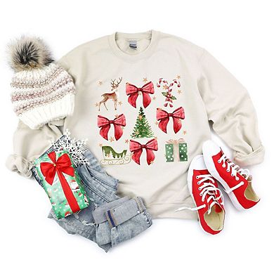 Coquette Christmas Collage Sweatshirt