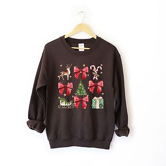 Coquette Christmas Collage Sweatshirt