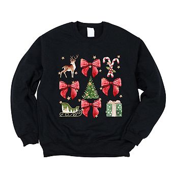 Coquette Christmas Collage Sweatshirt