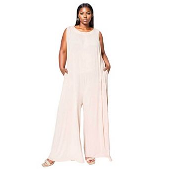 Plus Size Olson Wide Leg Pocket Jumpsuit