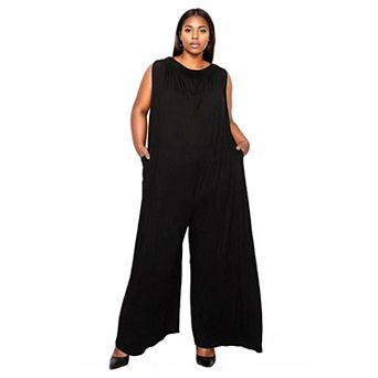 Plus Size Olson Wide Leg Pocket Jumpsuit