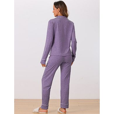 Women's Pajama Sets Long Sleeve Button Down Sleepwear Nightwear Casual Pjs Lounge Sets