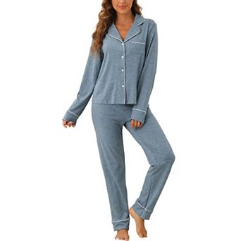 Women's Pajama Sets Long Sleeve Button Down Sleepwear Nightwear Casual Pjs Lounge Sets