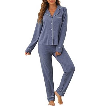 Women's Pajama Sets Long Sleeve Button Down Sleepwear Nightwear Casual Pjs Lounge Sets