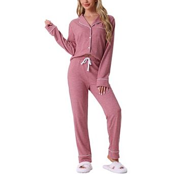 Women's Pajama Sets Long Sleeve Button Down Sleepwear Nightwear Casual Pjs Lounge Sets