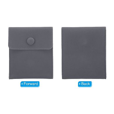 10x8.5cm Jewelry Pouches With Snap Button, 6 Pcs Soft Storage