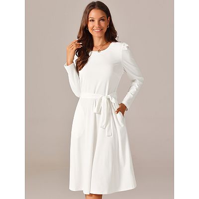 fitted lace wedding dress Princess Polly Women's Lukea Long Sleeve Minidress - White