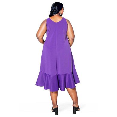 Plus Size Simone Sleeveless Pocket Flare Dress
