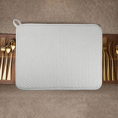 1 Pcs Drain Pad, Solid Color Dish Drying Mat For Kitchen, 19.69"x14.96"