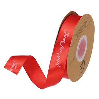 1" 50 Yard Wide Satin Ribbon Grosgrain Valentine Wedding Ribbon For Gift Wrapping Cake Box Bow