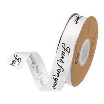 1" 50 Yard Wide Satin Ribbon Grosgrain Valentine Wedding Ribbon For Gift Wrapping Cake Box Bow