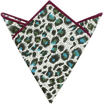 Men's Pocket Squares Leopard Printed Wild Handkerchiefs For Casual Formal