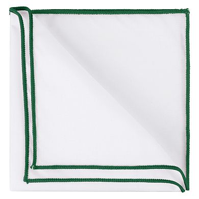 Cotton Contrast Solid Color White Pocket Squares For Men Tuxedo