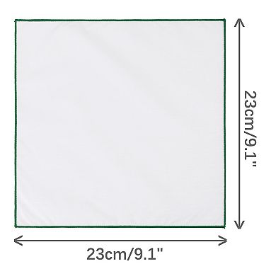 Cotton Contrast Solid Color White Pocket Squares For Men Tuxedo