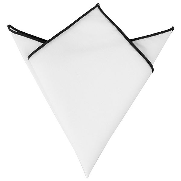 Cotton Contrast Solid Color White Pocket Squares For Men Tuxedo
