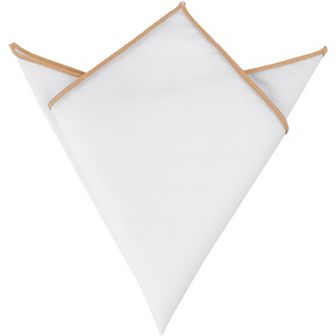 Cotton Contrast Solid Color White Pocket Squares For Men Tuxedo