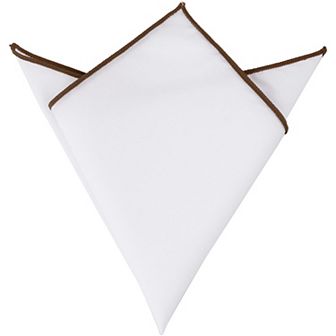 Cotton Contrast Solid Color White Pocket Squares for Men Tuxedo