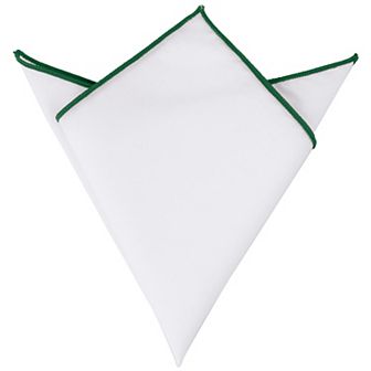 Cotton Contrast Solid Color White Pocket Squares for Men Tuxedo