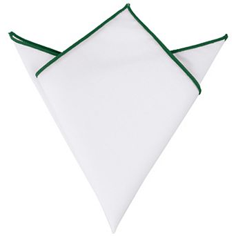 Cotton Contrast Solid Color White Pocket Squares For Men Tuxedo