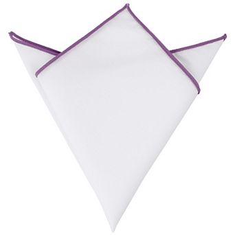 Cotton Contrast Solid Color White Pocket Squares For Men Tuxedo