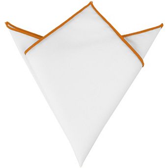 Cotton Contrast Solid Color White Pocket Squares For Men Tuxedo