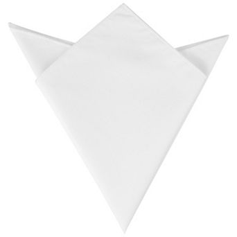 Cotton Contrast Solid Color White Pocket Squares For Men Tuxedo