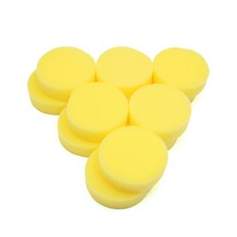12 pc Yellow Round Shaped Waxing Buffing Tool Polishing Pad For Car Vehicle