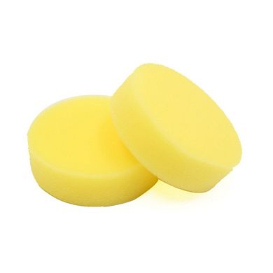 12pcs Yellow Round Shaped Waxing Buffing Tool Polishing Pad For Car Vehicle