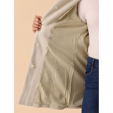 Women's Winter Overcoat Mid-long Casual Notch Lapel Single-breasted Peacoat