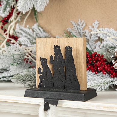 Glitzhome Set Of 3 Christmas Metal Nativity Scene Stocking Holder