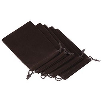 14x10cm Microfiber Pouch, 5 pc Soft Storage Drawstring Gift Bag For Glasses Wedding