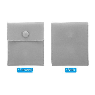 10x8.5cm Jewelry Pouches With Snap Button, 12 Pcs Soft Storage