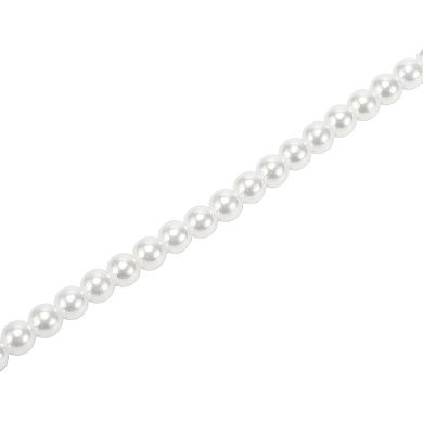 1 Pair Faux Pearl Shoulder Straps, Bra Strap, Shoulder Belt, Bra Shoulder Strap, White Silver Tone