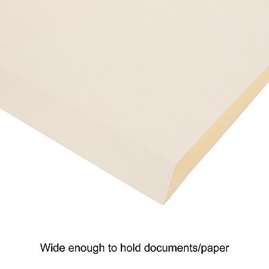 10pcs File Folders, Folders 1/3 Cut In Center File Folders Letter Size Organizer Bulk, Beige