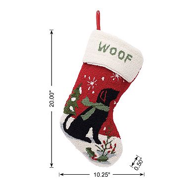 Glitzhome 20.00"l Hooked Stocking
