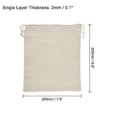 10"x8" Money Sacks Bag, 6pcs Deposit Change Transit Bags, Beige