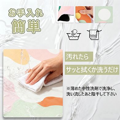 1 Pcs Drain Pad, Floral Dish Drying Mat For Kitchen For Home 15.75"x11.81"x0.14"