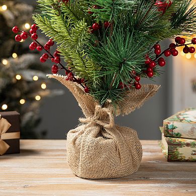 Glitzhome 20'H Christmas Cardinal Table Tree, Decorative Cardinal Table Centerpiece