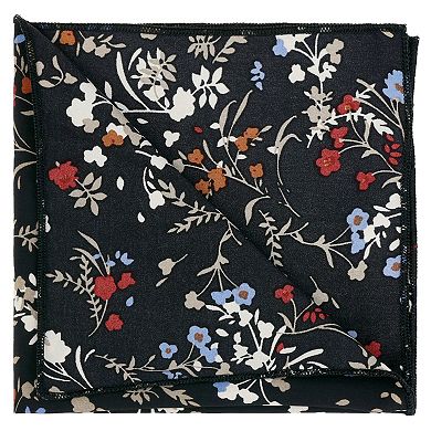 Men's Floral Lightweight Satin Pocket Squares 1 Pcs For Wedding Party