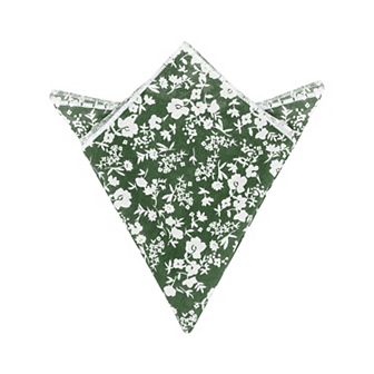 Men's Floral Lightweight Satin Pocket Squares 1 pc For Wedding Party