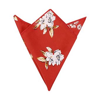 Men's Floral Lightweight Satin Pocket Squares 1 pc For Wedding Party