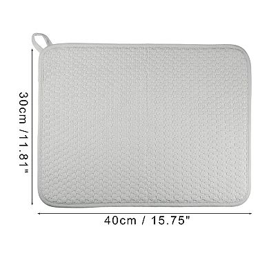1 Pcs Drain Pad, Solid Color Dish Drying Mat For Kitchen, 15.75"x11.81"