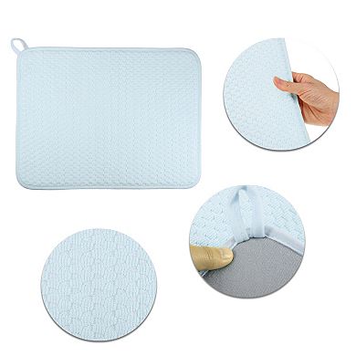 1 Pcs Drain Pad, Solid Color Dish Drying Mat For Kitchen, 15.75"x11.81"