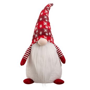Glitzhome 25.59" H Fabric Christmas Gnome Standing Decor, Decorative Christmas Tabletop Decoration
