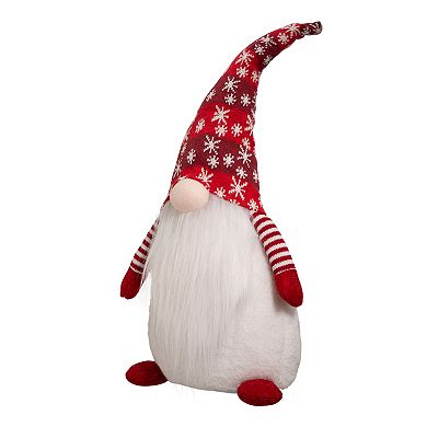 Glitzhome 25.59" H Fabric Christmas Gnome Standing Decor, Decorative Christmas Tabletop Decoration