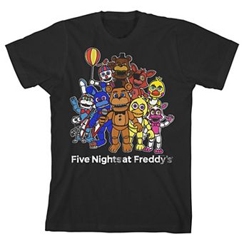 Boys 8-20 Five Nights At Freddy's Character Group Short Sleeve Graphic Tee