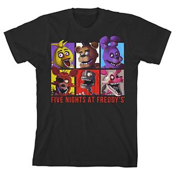 Boys 8-20 Five Nights At Freddy's Character Squares Short Sleeve Graphic Tee